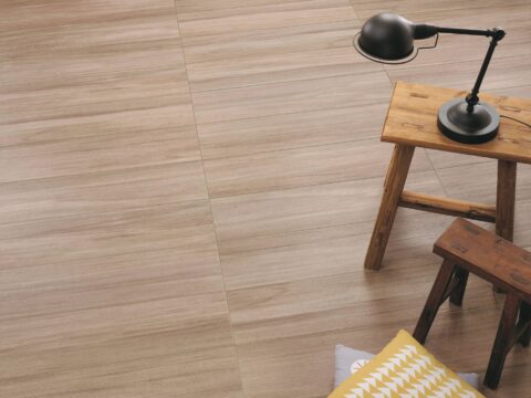 Floor-with-stool-on-woodlike-floor-tiles