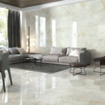 Livingroom-with-marbled-pearl-colored-tiles-on-walls-and-floor